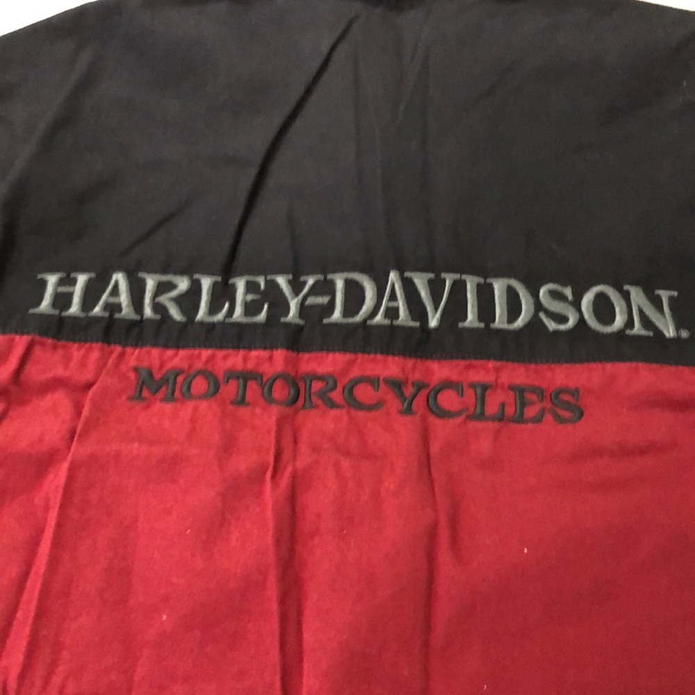 Harley‎ Davidson Mens Classic Black and Red  Button down